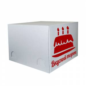 Коробка для торта 350*350*200 мм белая