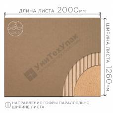 Листовой гофрокартон 2000*1260 мм