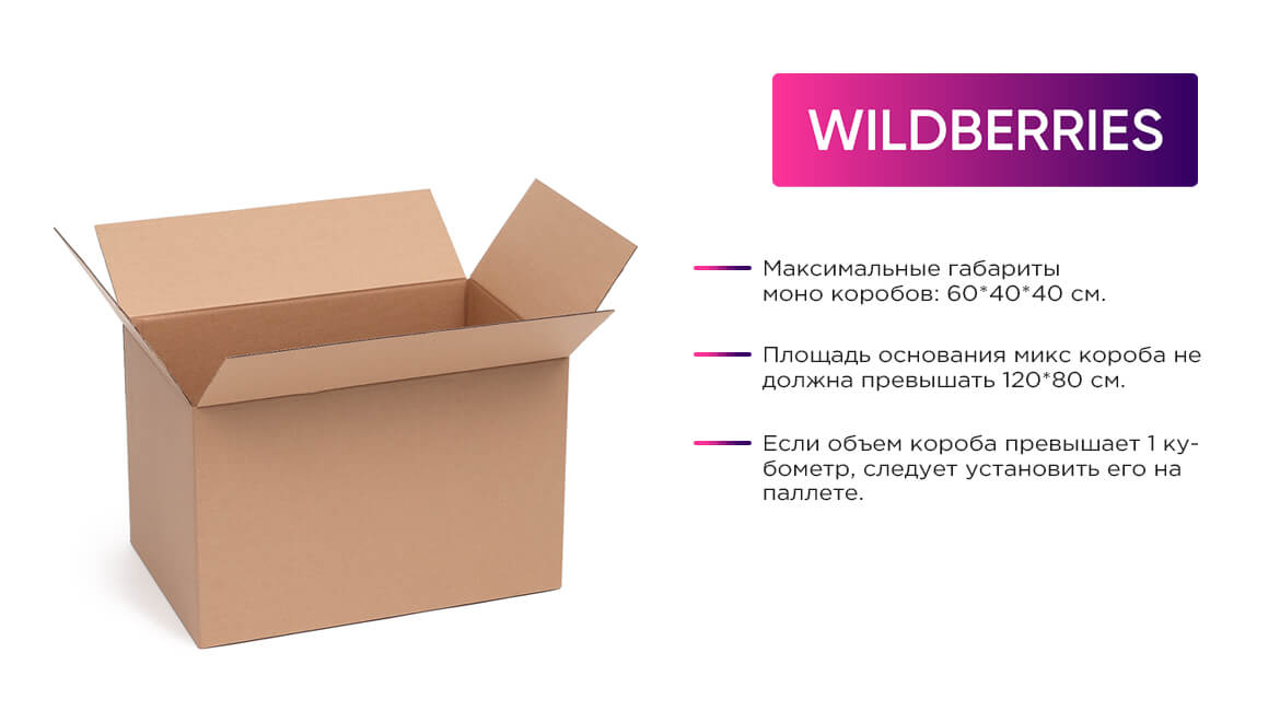 картонная коробка для Вайлдберриз